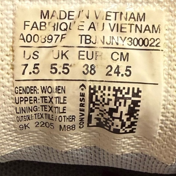 Converse Chuck Taylor All Star Shoreline Slip-On Sneaker Women's Size 7.5 - Picture 8 of 8